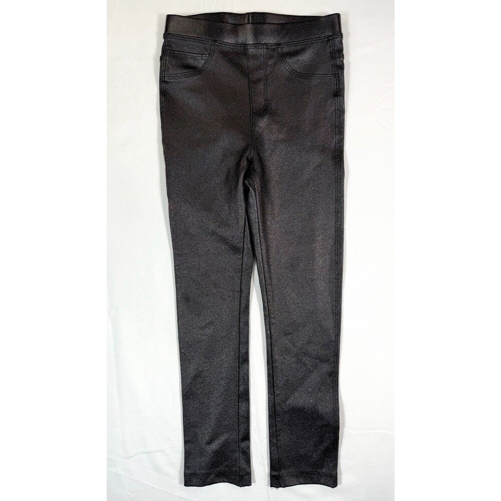 ZARA Girls Faux Leather Leggings Size 6 Edgy Modern Sleek